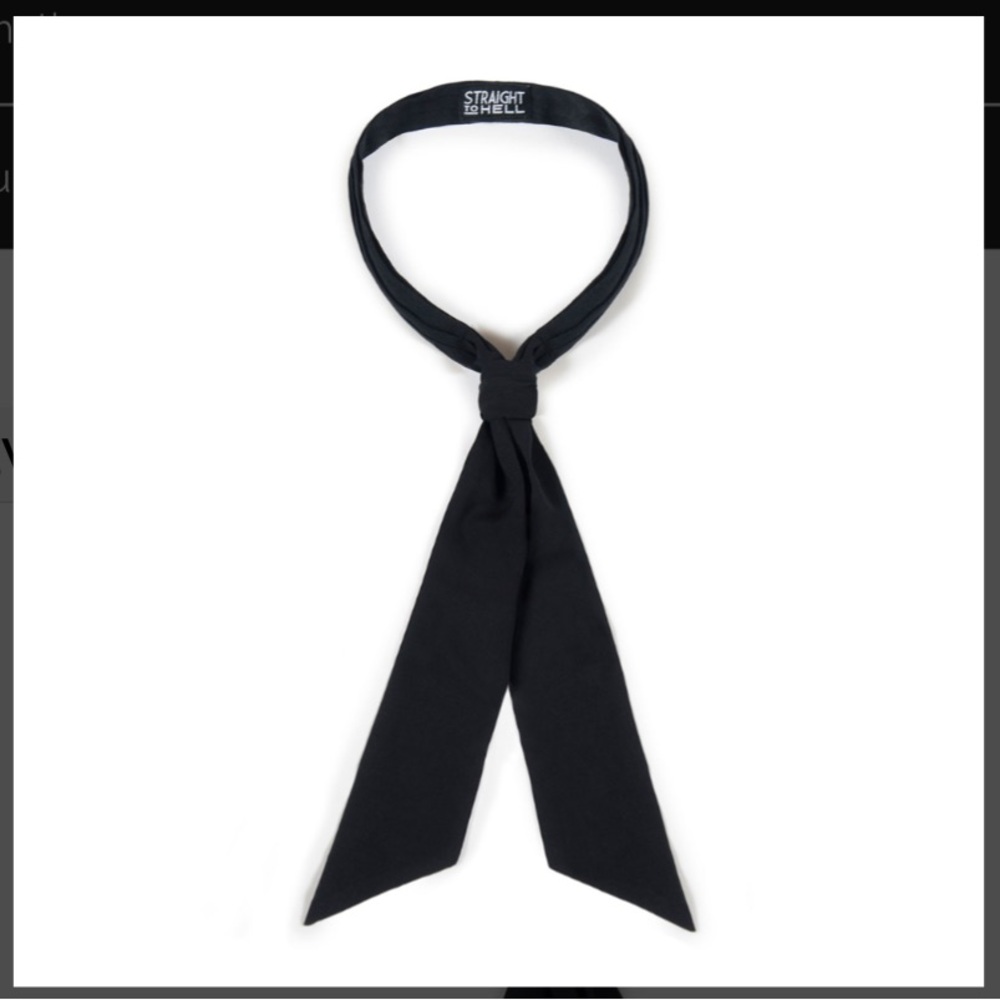 STRAIGHT TO HELLS ASTORIA BLACK CRAVAT UNISEX BRAND NEW